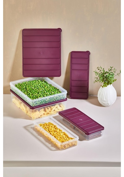 Selka Home 4'lü Set Nora Organizer Buzdolabı Buzluk Düzenleyici Saklama Kabı( 1 Ad. 4 Lt. 1 Ad. 2,25 Lt. 2 Ad. 1 Lt. )