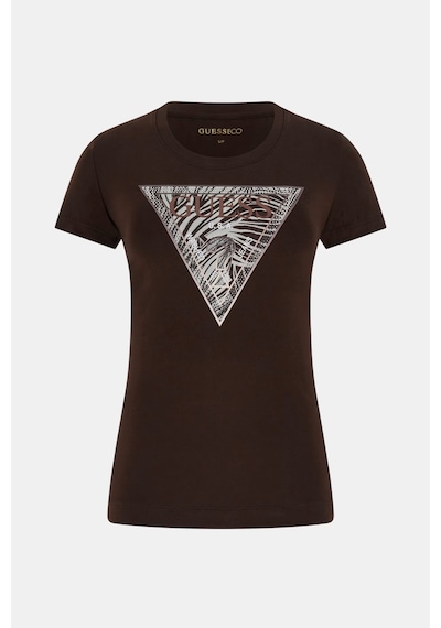 Guess Jersey Slim Fit Kadın T-shirt W6gı19k3042 Kahve Guess Jersey Slim Fit Kadın T-shirt W6gı19k3042 Kahve