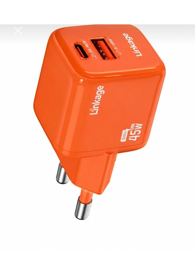 Linkage Lkc-58 45w Gan Hızlı Şarj Cihazı Usb-c Pd + Usb-a Qc Çift Çıkışlı Adaptör