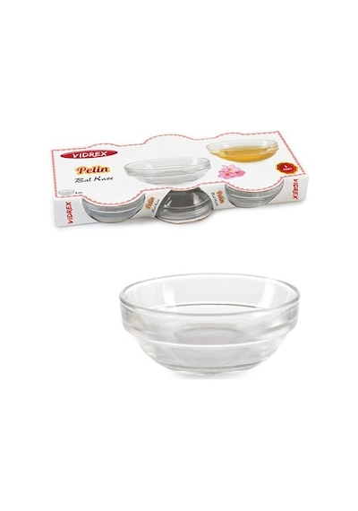 Vidrex Pelin Mini Cam Bal Kasesi 6'lı Kase 6 CM