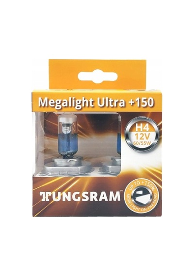 Tungsram H4 12v 60/55w Megalıght Ultra 150% Fazla Işık