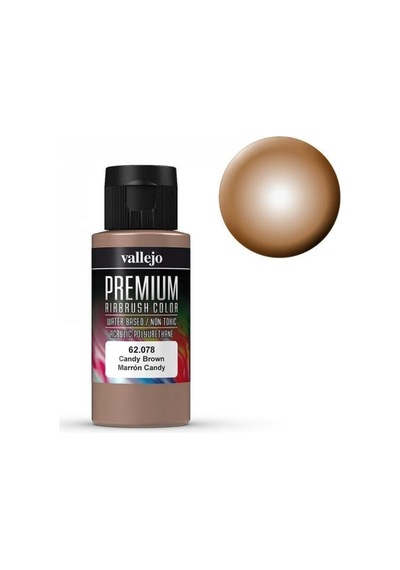 Vallejo 62078 60 Ml. Candy Brown Premium Rc Color Serisi Model Boyası Renkli