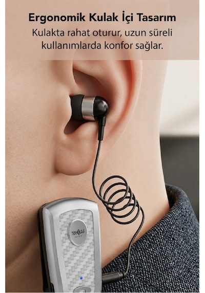 Lkb-38 Bluetooth Kulaklık V5.4, Geri Çekilebilir Makaralı, 1440 Saat Bekleme, Hd Ses, Gürültü Engelleme