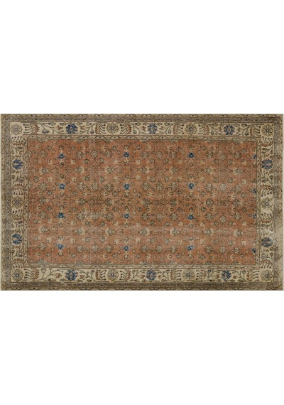 Romantik Vintage Gül Desenli Yün Halı - 165x260 Cm 9939