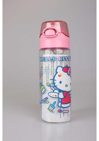 Hello Kitty Lisanslı Tritan Matara, 500 Ml, Pembe Çok Renkli