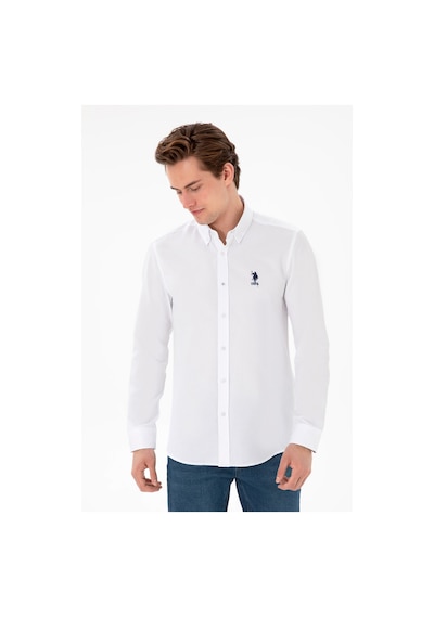 U.S. Polo Assn. Us. Polo Assn. Erkek Gömlek 50298009-vr013 Beyaz