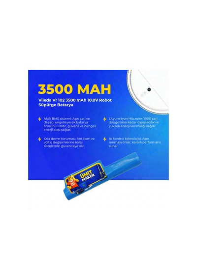 Vileda Vr 102 3500 Mah 10.8v Robot Süpürge Batarya