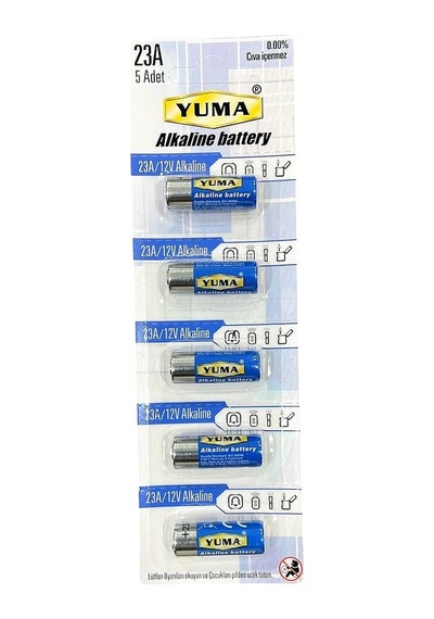 Yuma 23a Mn23 V23a V23ga 12 Volt Alkalin Pil 5 Li Paket Evimdeyokyok