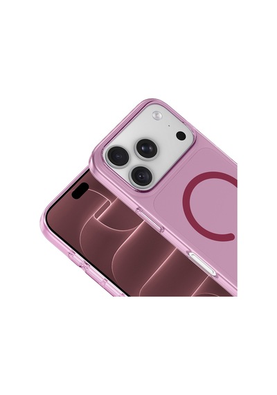 İphone 17 Pro Max Kılıf Sararmaz Ultra İnce Sert Mika Magsafe Kamera Yükseltili Grlpro Bordo