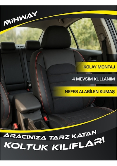Orqide Sumix Kırmızı Serisi Audi 80 Oto Kılıfı
