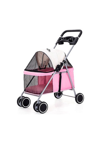 Royalist Dtc-807 Katlanabilir Kedi Köpek Arabası Pembe 80x50x103 Cm 294-57007.04