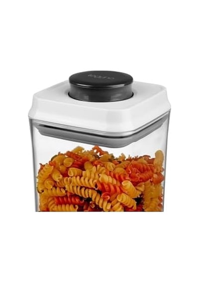 Leggno Pratico Basmalı Kare Erzak Saklama Kabı 1,25 Lt. Ölçüler:106x106x192mm