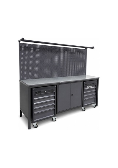 Takpower 2.5 Metre Takım Tezgahı 2 Dolaplı + 2 Boş Takım Arabası