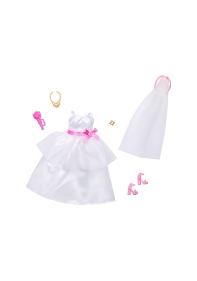 Hwv76 Barbie + Ken Fashion - Gelin Aksesuarları Bebekler Ürüne Dahil Değildir.