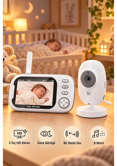 Harvox Bc-001 Bebek Kamerası Lcd Ekranlı Gece Görüşlü Bebek Telsizi Bebek Odası Kamerası Monitörü Beyaz Harvox Bc-001 Bebek Kamerası Lcd Ekranlı Gece Görüşlü Bebek Telsizi Bebek Odası Kamerası Monitörü Beyaz