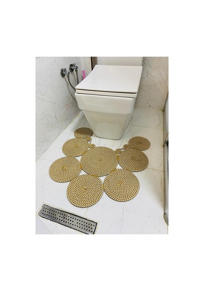 Jüt, Hasır, Paspas, Banyo Paspası, Klozet Önü Paspası, Klozet Paspas, Çift Taraflı Jütbeyaz Jütbeyaz