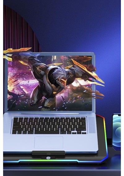 Torima Cf-04 Ayarlanabilir Dizüstü Bilgisayar Rgb Soğutma Fanı Siyah