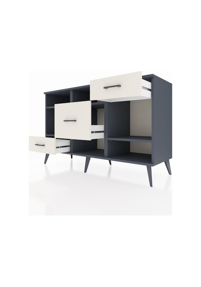 Kronos Konsol 4 Raflı 3 Çekmeceli 132x59x83 Antrasit-antrasit/aytaşı Antrasit/aytaşı Kronos Konsol 4 Raflı 3 Çekmeceli 132x59x83 Antrasit-antrasit/aytaşı Antrasit/aytaşı