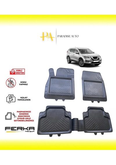 Nissan X-trail 3 2014-2021 Uyarlanabilir Universal Havuzlu Paspas