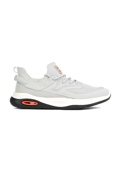 Erkek Gri Bağcıklı Kalın Tabanlı Sneaker