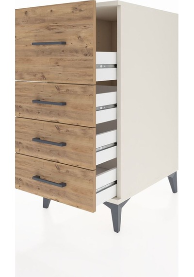 Kronos Komodin 4 Çekmeceli 44x59x96 Aytaşı-çam Aytaşı