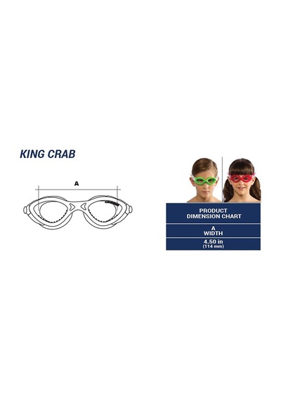 Parumarin Cressi King Crab 7-15 Yaş Lime Yüzücü Gözlüğü