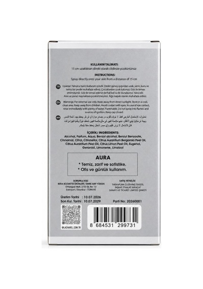 Lacharel Aura Eau De Parfum 50 Ml Narenciye, Odunsu Ve Sofistike Parfüm Diğer