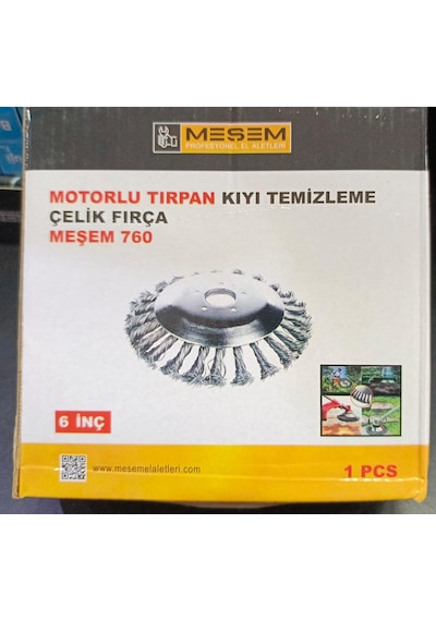 Motorlu Tırpan Kıyı Temizleme Çelik Fırça 6"