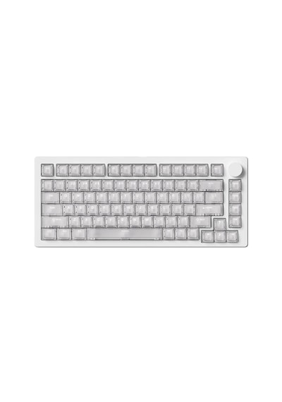 Akko Monsgeek M1 V5 He White Transparent Astroaim Manyetik Switch 8k Hz Hall Effect Hotswap Rgb Kablosuz İngilizce Gaming Klavye
