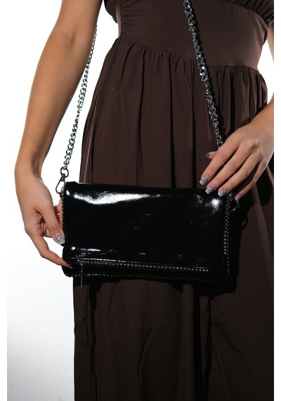 Luvishoes Ardena Siyah Kadın Boncuklu Clutch Çanta