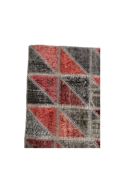 El Dokuması Vintage Halı Özel Tasarım Patchwork Koleksiyonu Çok Renkli