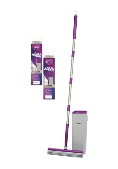 Aqua Mop Temizlik Seti + 2 Adet Yedek Mop Avantaj Paketi