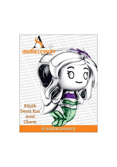 Ariel Charm Prenses Asafaccessory Gümüş