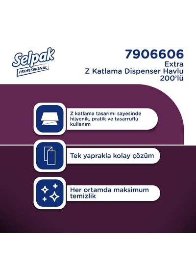 Extra Z Katlı Dispenser Havlu,12 X 200 Yaprak