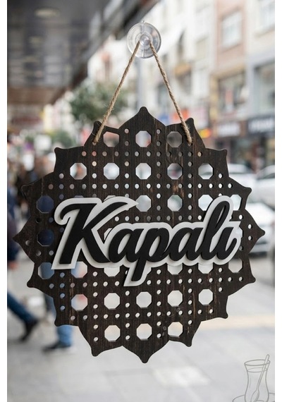 Hazeran Günebakan Desenli 5d Modern Açık/kapalı Tabelası - Rebap Ahşap
