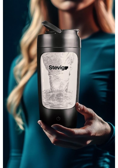 Stevig 4 Gym Şarj Edilebilir Elektrikli Protein Shaker 650 Ml Siyah St-225 Siyah