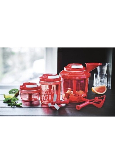 Tupperware - Kırmızı Süper Şef Tüm Set Çok Renkli