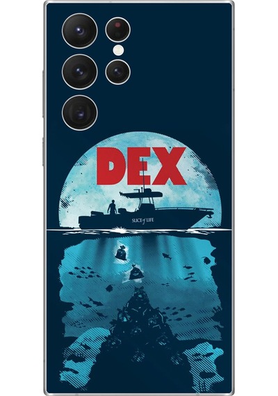 Samsung Galaxy S22 Ultra Uyumlu Şeffaf Kılıf Dexter Tasarımlı