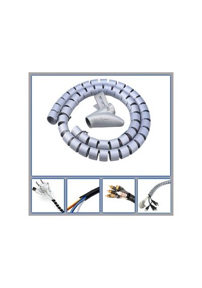Sumergrup 25Mm Kablo Toplama Spiral Omurga Tipi Gri 20 M + Aparat