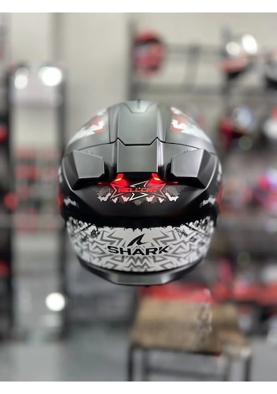 Shark Skwal I3 Hellcat Mat Siyah Beyaz Gri