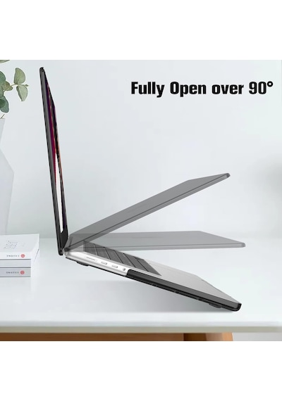 Apple Uyumlu MacBook Pro 16" M1 - M2 Hard Shell Sert Kapak Kılıf - Siyah