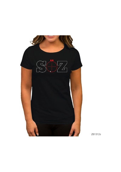Söz Dizisi Logo 2 Siyah Kadın Tişört Siyah
