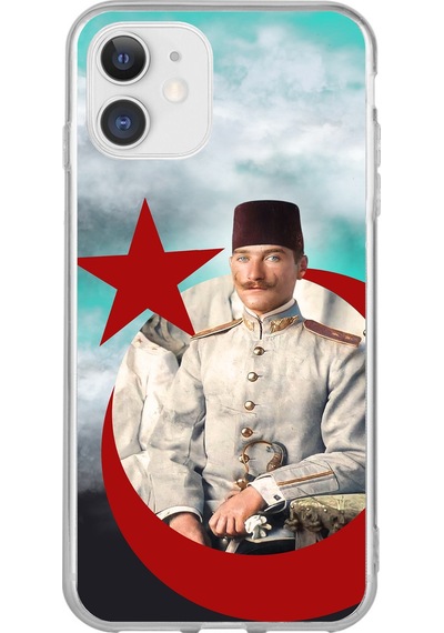 Apple Uyumlu iPhone 11  Gençlik Yılları Atatürk Baskılı Silikon Kılıf Renkli