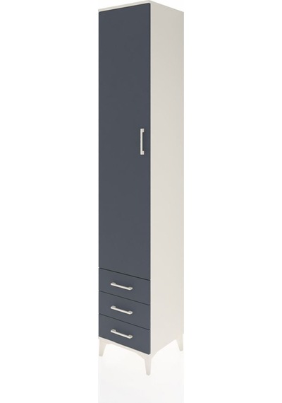 Hyperion Dolap 5 Raflı 3 Çekmeceli Tek Kapaklı 44x44x243 Aytaşı-antrasit Aytası