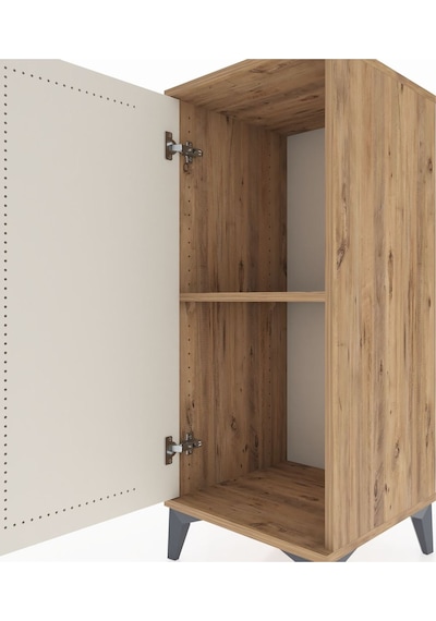 Hyperion Komodin Tek Raflı Tek Kapaklı 44x44x106 Çam-aytaşı Çam