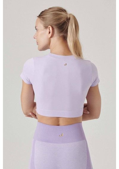 Jerf Captiva Yumuşak Dokulu & Esnek Crop Top Mor