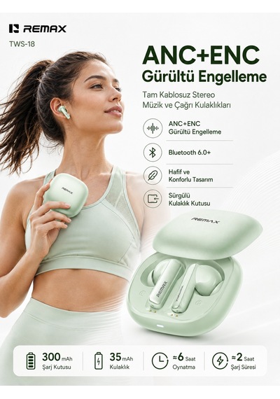 Remax TWS-18 Bluetooth 6.0 Kulak İçi Kulaklık
