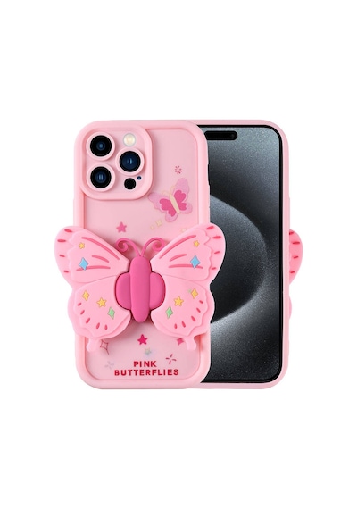 Apple Uyumlu iPhone 15 Pro Max Kılıf Kamera Korumalı Figür Tasarımlı Zore Kapya Kapak-pembe Açık Pembe Açık Pembe Açık