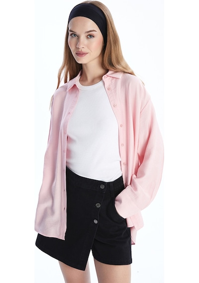 Lcwaıkıkı Classic Pembe Kadın Basic Gömlek