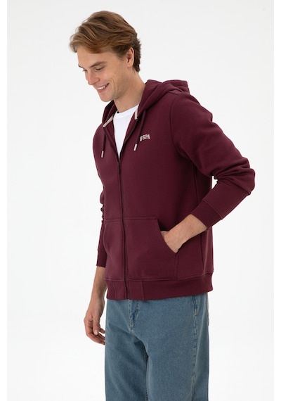 U.S. Polo Assn. Erkek Regular Fit Koyu Bordo Şardonlu Örme Hırka 50313755-VR177